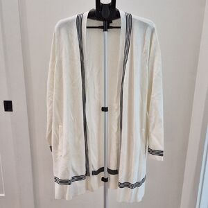 Talbots White and Black Cardigan Size 3x